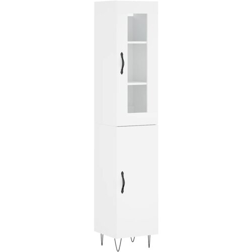 Maison Chic Visoka omara - Komoda - Predalnik bela 34,5x34x180 cm inženirski les, (21719258) Slike