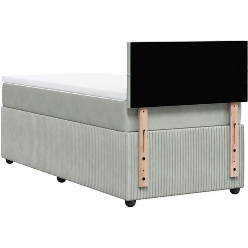 vidaXL box spring krevet s madracem svjetlosivi 90x190 cm bar&scaron;unasti Cijene