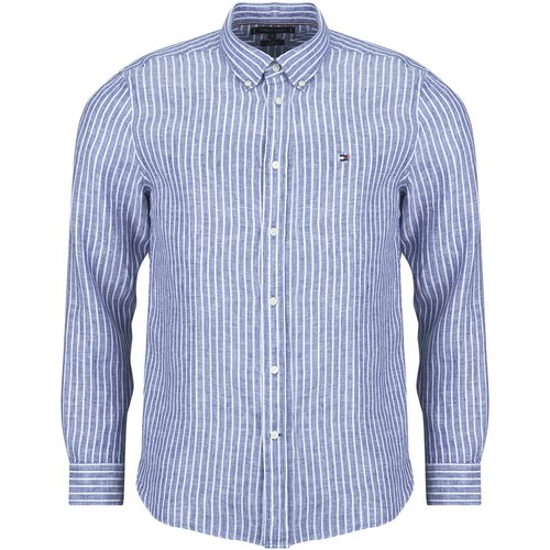 Tommy Hilfiger LINEN BENGAL STRIPE RF SHIRT Plava Cijene