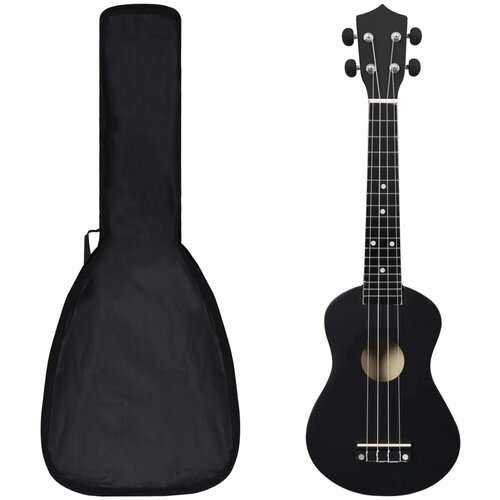 vidaXL otroški ukulele soprano s torbo črn 23" Cene