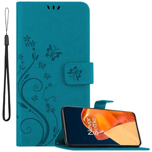 Cadorabo OnePlus 9 PRO in klasična rožnata zlata - ovitek v cvetličnem dizajnu z magnetnim zapiranjem, stoječo funkcijo in režami za kartice, (20860359) Cene