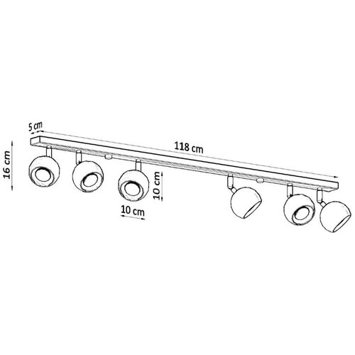  SL.0442 - Plafonsko rasvetno telo OCULARE 6xGU10/10W/230V Slike