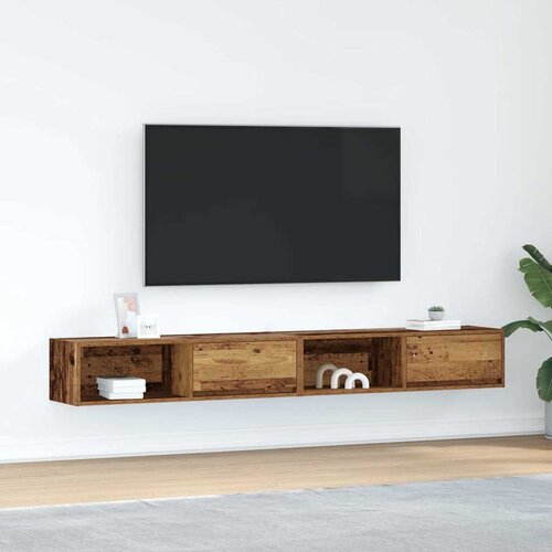 VidaXL TV omarica 2 kosa starinski les 100x31x25,5 cm inženirski les Slike