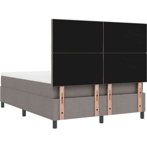 VidaXL Box Spring krevet s madracem taupe 140x200 cm tkanina Slike