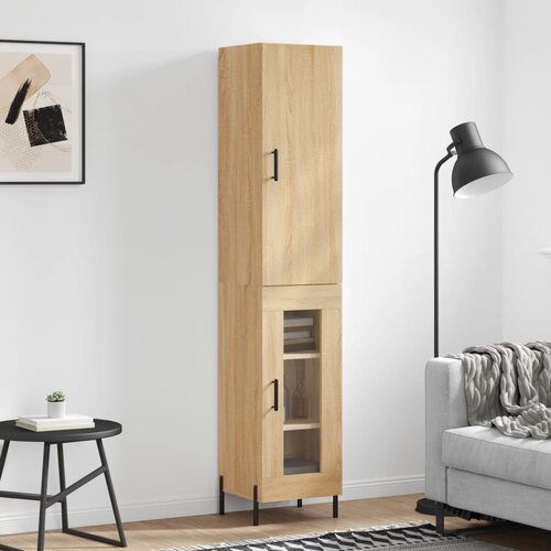 vidaXL Visoka komoda hrasta sonome 34 5x34x180cm od konstruiranog drva Cene
