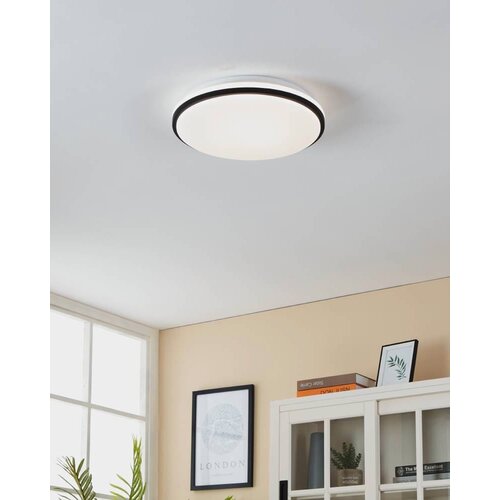 Eglo LED stropna/zidna svjetiljka Pinetto 900366, IP44, bijela/crni obrub, &Oslash;34 cm Cijene