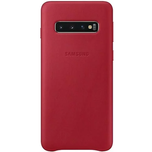 Samsung original usnjen ovitek ef-vg973lre za galaxy s10 g973 - rdeča zaščita zadnjega dela