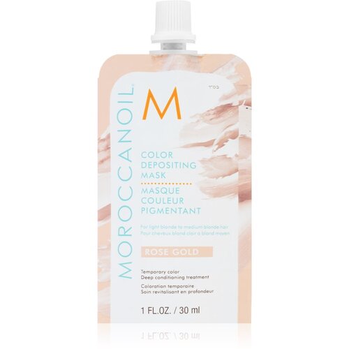 Moroccanoil color depositing mask barvna maska za svetle do srednje temne svetle lase 30 ml odtenek rose gold Cene
