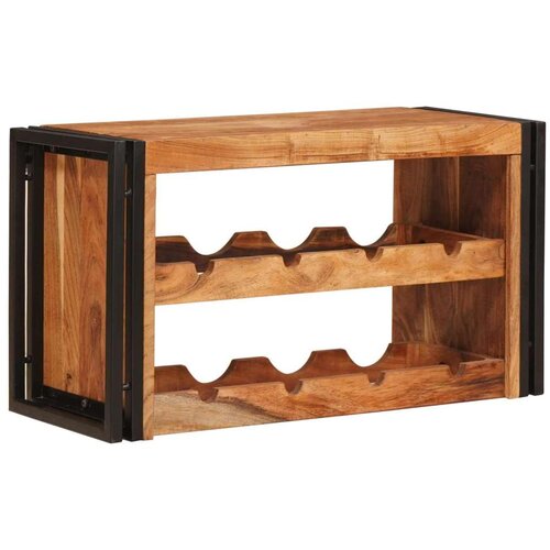  Stalak za vino Smeđa 100 x 45 x 33 cm Čvrsto drvo akacije Cijene