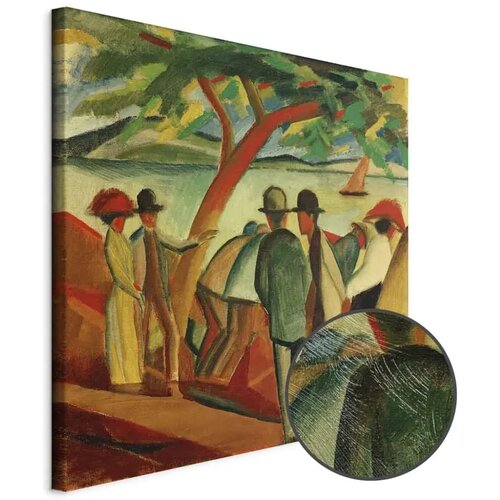  Slika - August Macke – Spaziergänger am See 60x60 Premium Print Cene