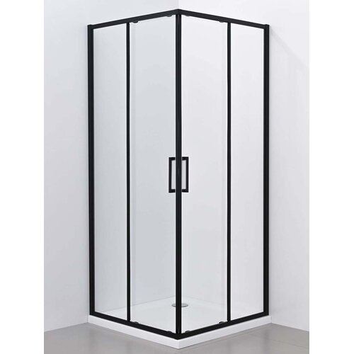 Stripe tuš kabina black 80x80x195cm providno staklo 6mm Cene