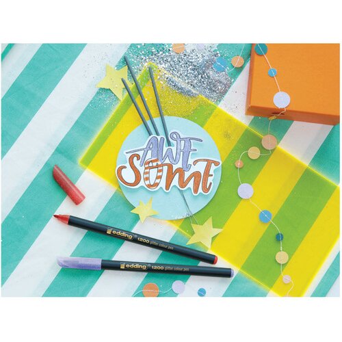  &amp;Scaron;KOLSKI 4BOJE GLITTER PASTEL EDDING 1200/4 S Slike