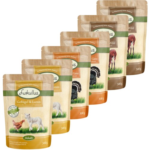 Lukullus Varčno pakiranje vrečke 24 x 300 g - Me&amp;scaron;an brezžitni paket Slike