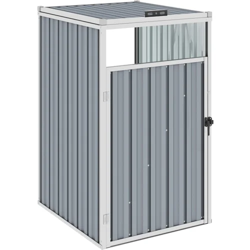 vidaXL Lopa za smetnjak siva 72x81x121 cm jeklo