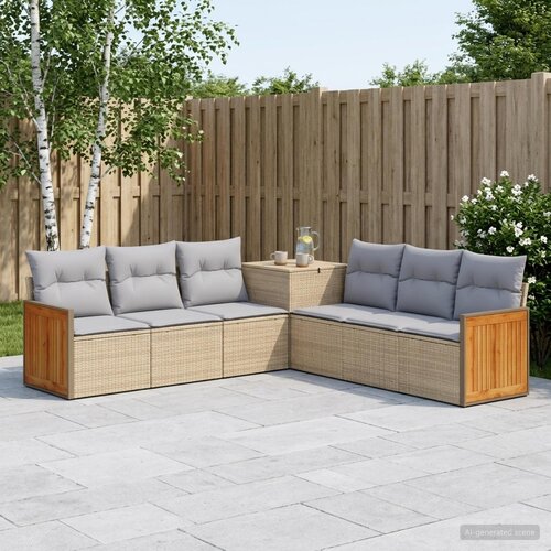  Set sofe 7 kom. Bež i svijetlo siva 118 x 62 x 69 cm Cene