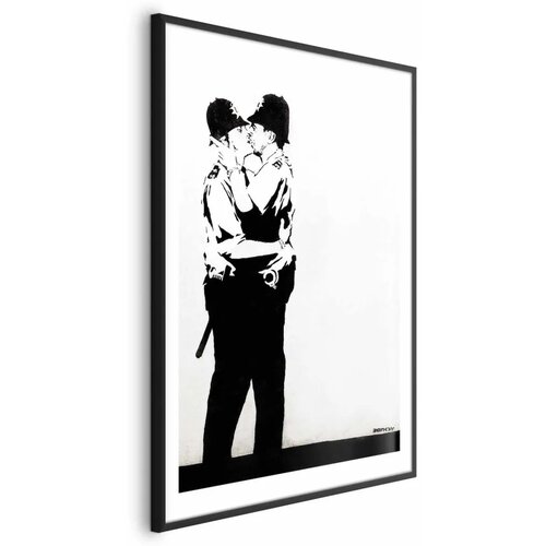  Plakat - The Policemen\'s Kiss 29.7x42 Crni okvir s margom Cene
