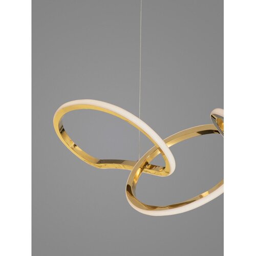 Nova Luce Aluminijasta LED zatemnitvena viseča svetilka v zlati barvi Girish &amp;ndash; Slike