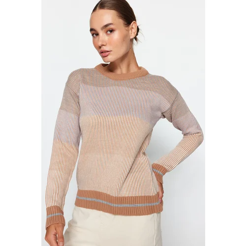 Trendyol Sweater - Brown - Regular fit