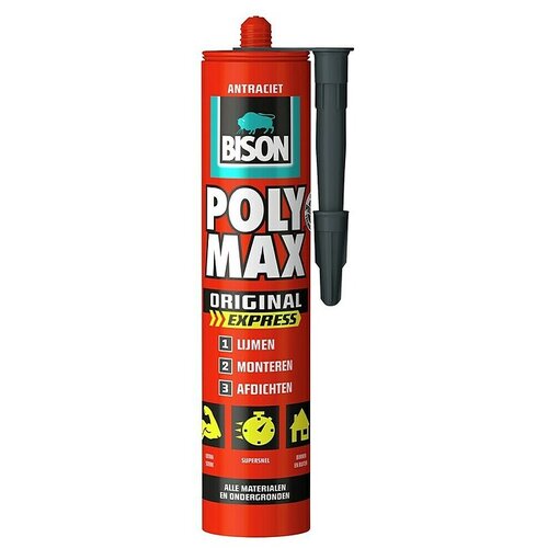 Bison Poly Max Univerzalno ljepilo Express (Otporno na UV svjetlost, 425 g, Antracit) Cijene