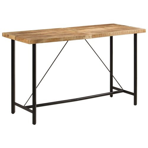 VidaXL Barska miza 180x70x107 cm trden mangov les in železo Slike