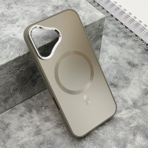  Maska COLOR METAL MagSafe za iPhone 16/ srebrna Slike