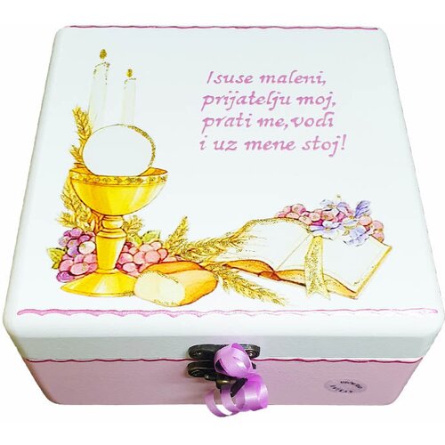  Personalizirane &scaron;katle za prvo sveto obhajilo &ndash; popolno darilo za otroke, duhovnike in veroučitelje - 2. 16x16x10cm -16564 Cene