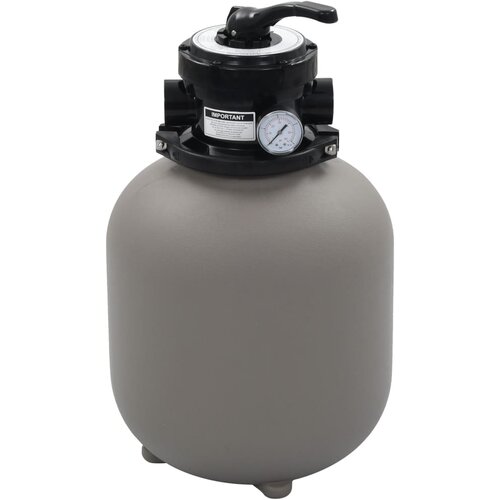 vidaXL Bazenski peščeni filter s 4-pozicijskim ventilom siv 350 mm Cene