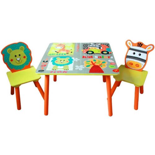 Kinder_Home kinder home dečiji sto sa 2 stolice, drvena garnitura - za u Slike