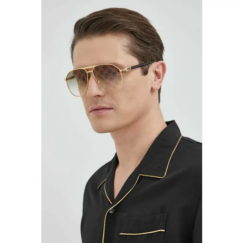 Gucci Sončna očala moški, zlata barva