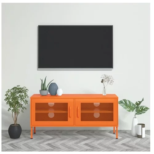  TV omarica oranžna 105x35x50 cm jeklo