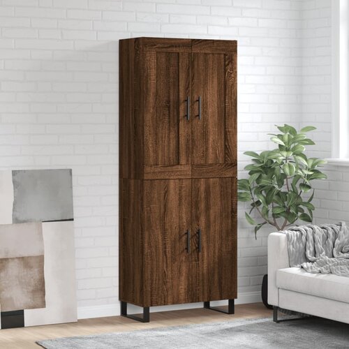 The Living Store Visoka komoda rjav hrast 69,5x34x180 cm inženirski les - Visoka Omarica, (21435277) Slike