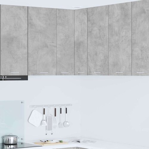 Viseći ormarić Zidne Riga Beton siva i bijela 57 x 57 x 80 cm Slike
