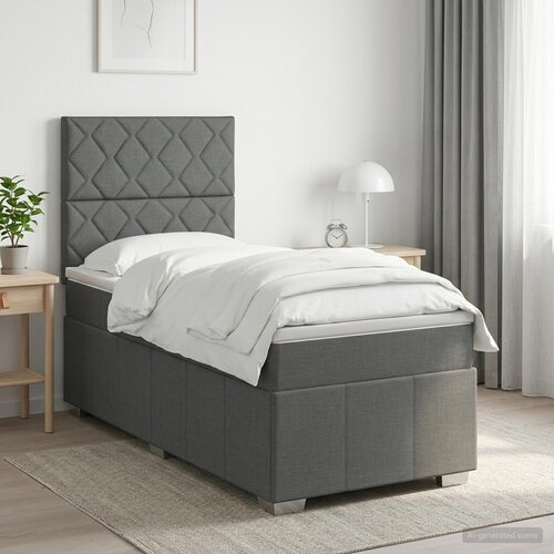  Boxspring krevet s madracem Tamnosiva 80 x 200 cm Tkanina Cene