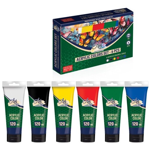 Artline akrilne boje set ART075, 6x120ml Slike