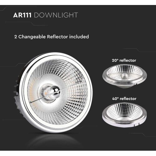 LED ugradna spot svetiljka LED/20W/230V 6400K prečnik 11 cm sjajni hrom Slike