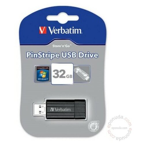 Verbatim USB Flash Disk 32GB Pin Stripe, USB2.0 usb memorija Slike