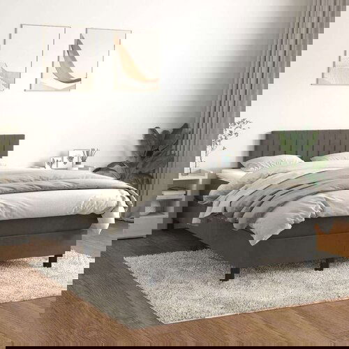 Box spring krevet s madracem tamnosivi 120 x 200 cm baršunasti Cijene