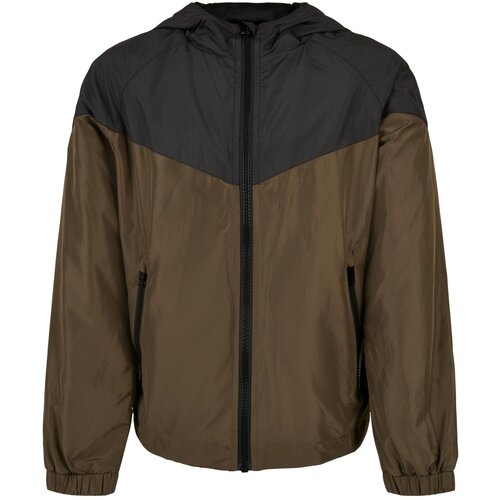 Urban Classics Kids Boys&amp;#039; 2-Tone Tech Windrunner Black/Darkolive Slike