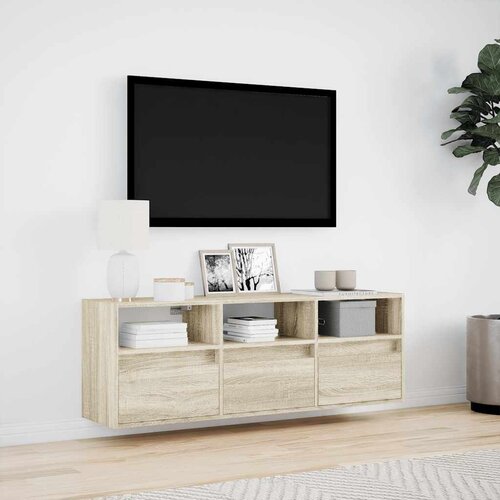  Zidni TV ormarić LED boja hrasta sonome 130 x 31 x 45 cm Slike