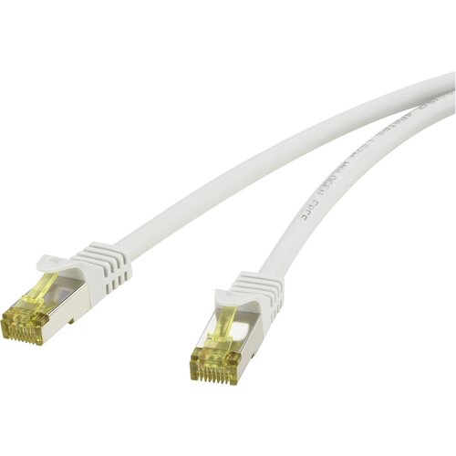 Renkforce RF-4149873 RJ45 omrežni kabel\, Patch kabel CAT 6a S/FTP 10.00 m siva z zaščitnim zapornim zatičem\, ognjevaren 1 kos, (20418245) Cene