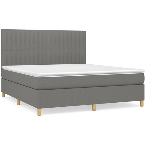 Maison Chic Box spring postelja - Vzmetna postelja z vzmetnico temno siva 180x200 cm blago SL8072, (21905080) Cene