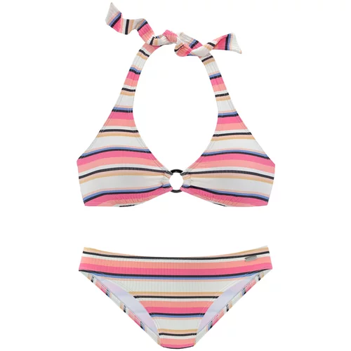 VENICE BEACH Bikini modra / svetlo roza / črna / bela
