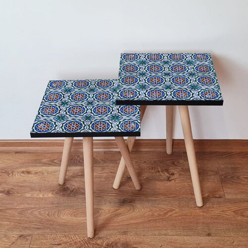 Hanah home 2Shp50 - multicolor multicolor nesting table (2 pieces) Cene