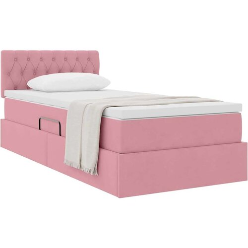 Krevet s od storage s madracem Ružičasta 90 x 200 cm Bar&amp;scaron;un Slike