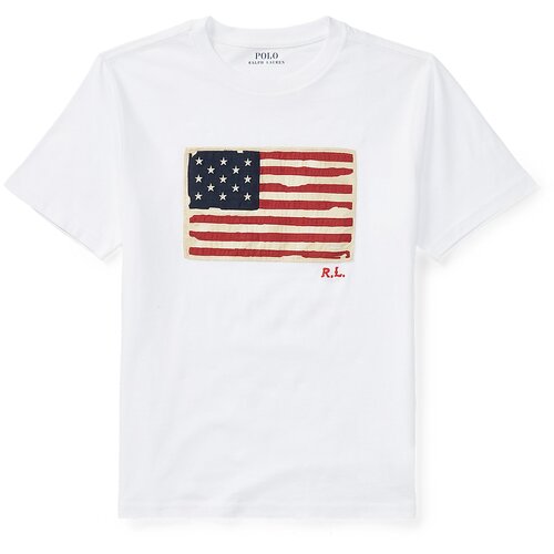 Polo Ralph Lauren Majica &amp;#039;FLAG&amp;#039; bež / mornarska / rdeča / bela Slike