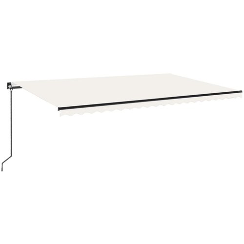 vidaXL Ročno zložljiva tenda z LED lučmi 500x300 cm krem, (20966564) Cene