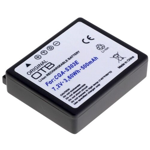 VHBW Baterija CGA-S303 za Panasonic SDR-S100 / SDR-S200 / SDR-S300, 500 mAh Slike