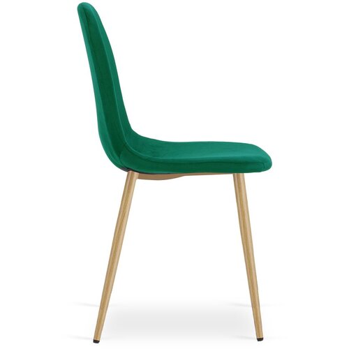  PADVA stolica - zeleni bar&amp;scaron;un / noge od hrasta x 2 Slike