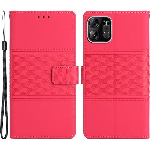 INORCO Za Tecno Spark Go 2023 4G PU usnjena torbica za telefon z natisnjenim rombom, stojalo, pokrov denarnice, (22034632) Slike
