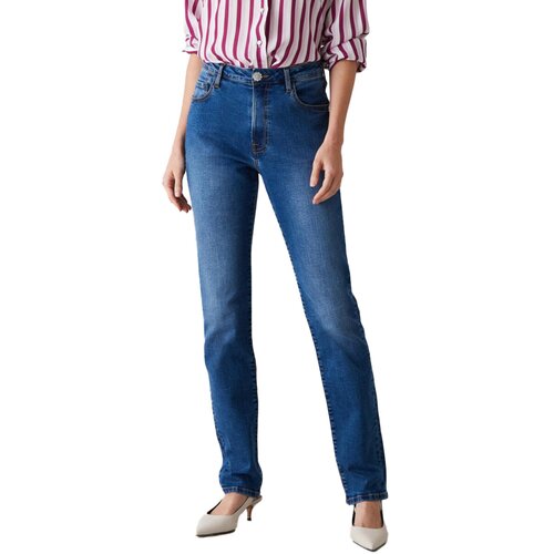 Emme Marella Jeans straight ANNIKA Modra Slike